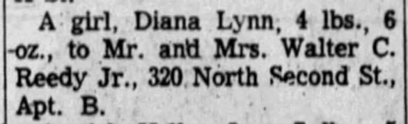 Daughter Born, 20May1964